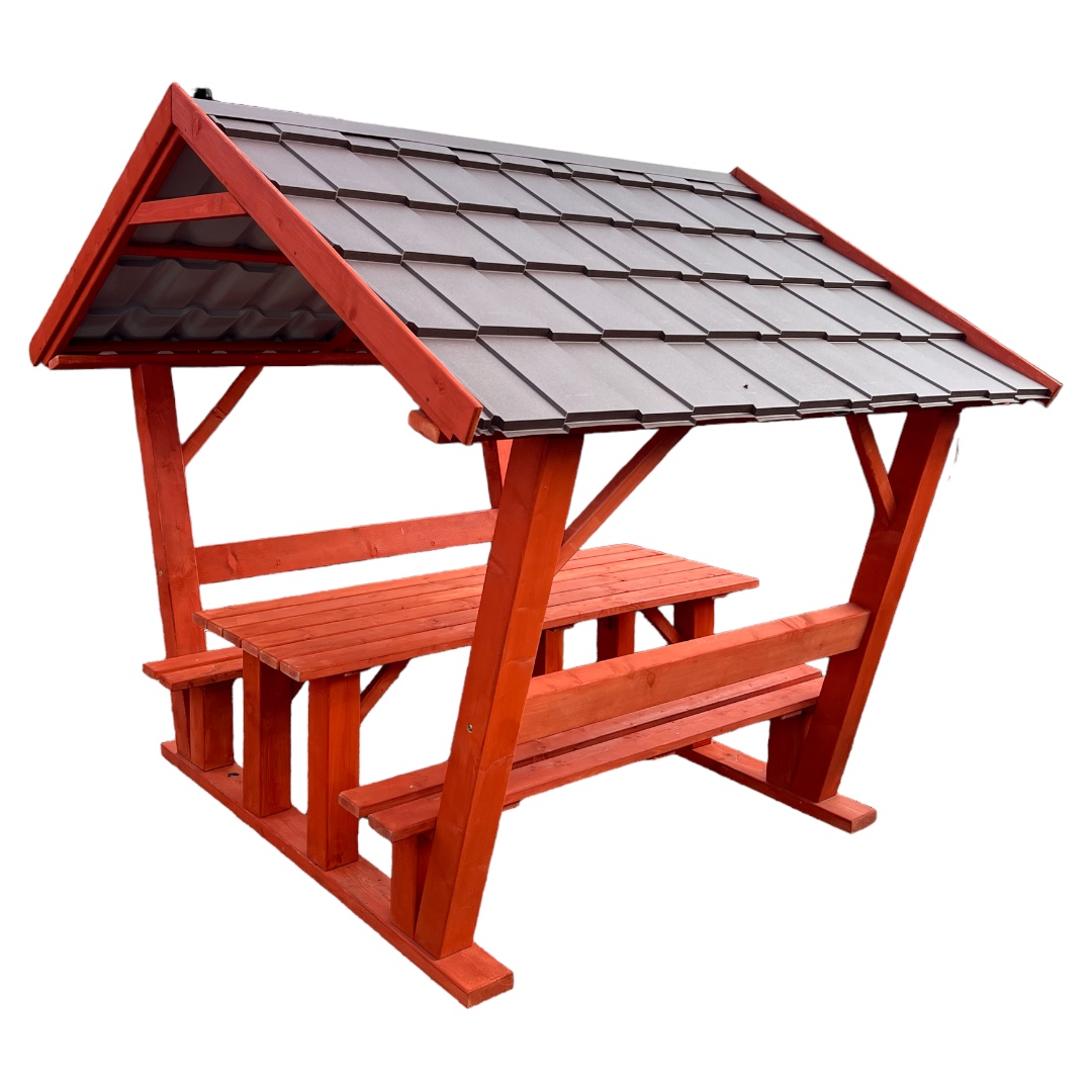 Kockaoszlopos Sörpad Lemeztetővel - Image 13